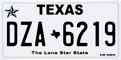TX license plate DZA6219