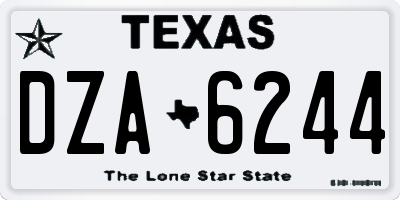 TX license plate DZA6244