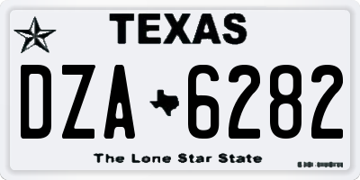 TX license plate DZA6282