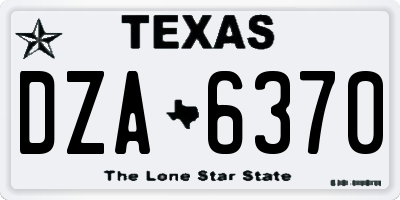 TX license plate DZA6370