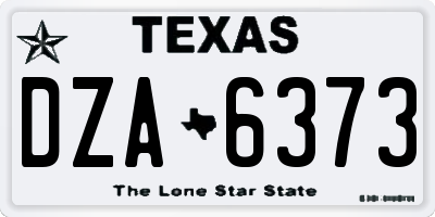 TX license plate DZA6373
