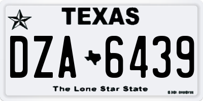 TX license plate DZA6439