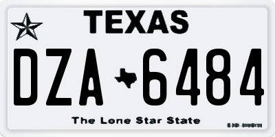 TX license plate DZA6484