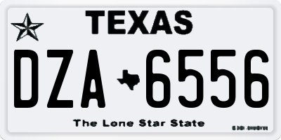 TX license plate DZA6556