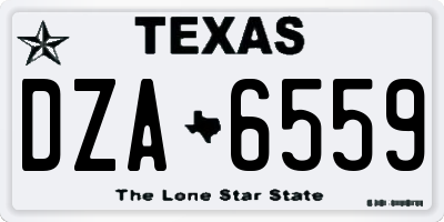 TX license plate DZA6559