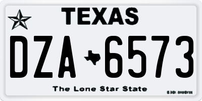 TX license plate DZA6573