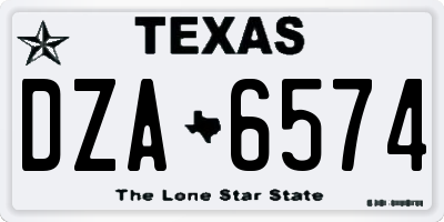 TX license plate DZA6574