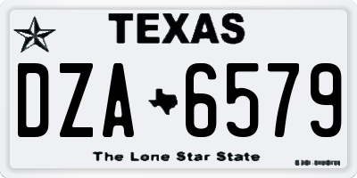 TX license plate DZA6579