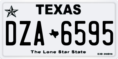 TX license plate DZA6595