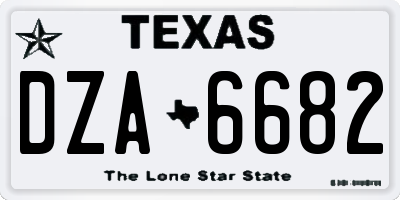 TX license plate DZA6682