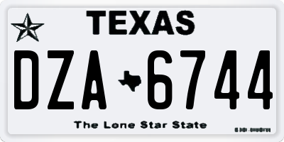 TX license plate DZA6744