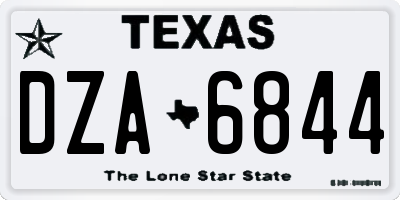 TX license plate DZA6844
