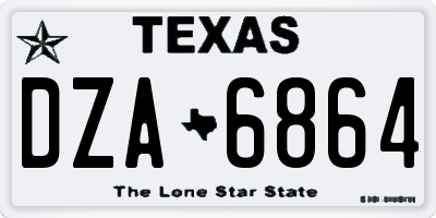 TX license plate DZA6864