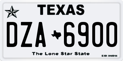 TX license plate DZA6900