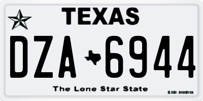 TX license plate DZA6944