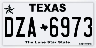 TX license plate DZA6973