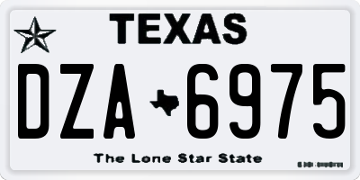 TX license plate DZA6975