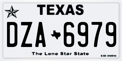 TX license plate DZA6979