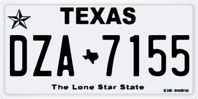 TX license plate DZA7155