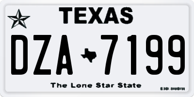 TX license plate DZA7199