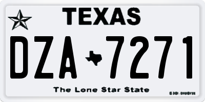 TX license plate DZA7271