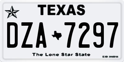 TX license plate DZA7297