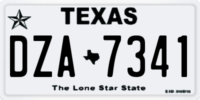 TX license plate DZA7341