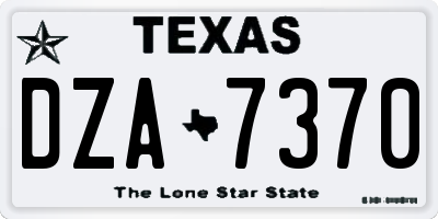 TX license plate DZA7370