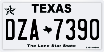 TX license plate DZA7390