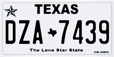 TX license plate DZA7439