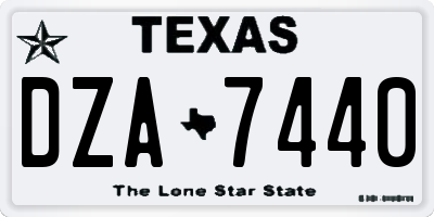 TX license plate DZA7440