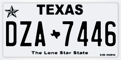TX license plate DZA7446