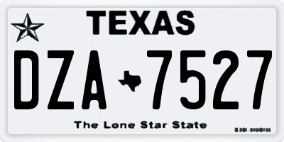 TX license plate DZA7527
