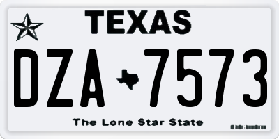 TX license plate DZA7573