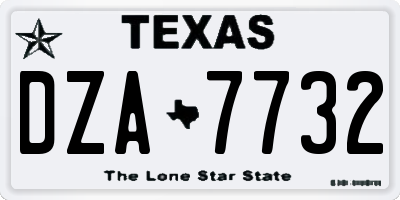 TX license plate DZA7732