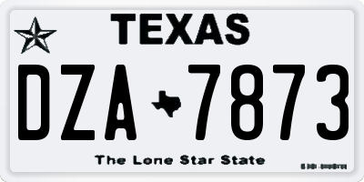 TX license plate DZA7873