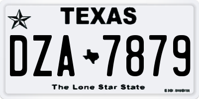 TX license plate DZA7879