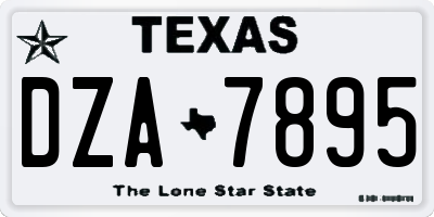 TX license plate DZA7895