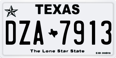 TX license plate DZA7913