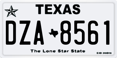 TX license plate DZA8561