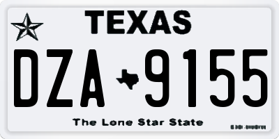 TX license plate DZA9155
