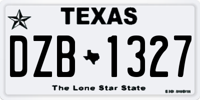 TX license plate DZB1327