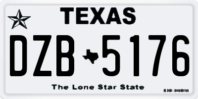 TX license plate DZB5176
