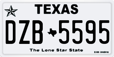 TX license plate DZB5595