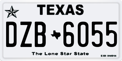 TX license plate DZB6055