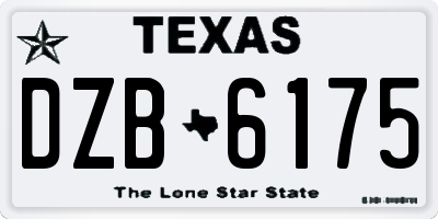 TX license plate DZB6175