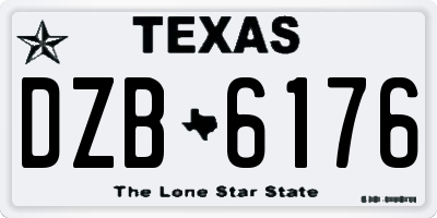 TX license plate DZB6176