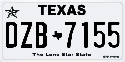 TX license plate DZB7155