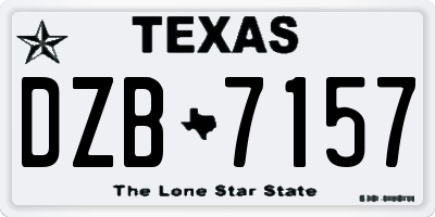TX license plate DZB7157