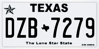 TX license plate DZB7279